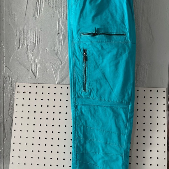 Bright Blue Jogger Pants with Zipper Pockets - Picture 4 of 15